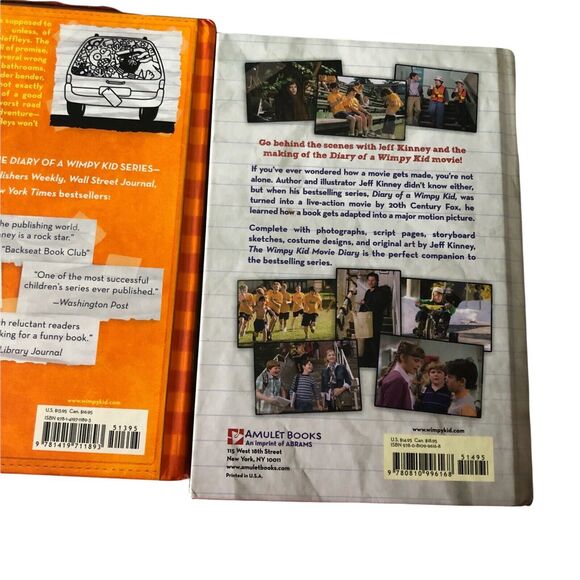 Diary of a Wimpy Kid Series Hardcover Lot By Jeff Kinney - 1,2,4,9 Movie Diary - Picture 4 of 5